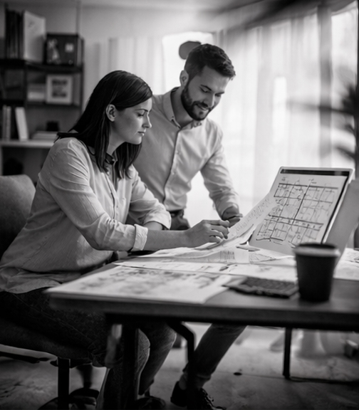 Interior execution and construction services by Design Harmony Hyderabad including civil works, false ceiling, electrical and flooring installation